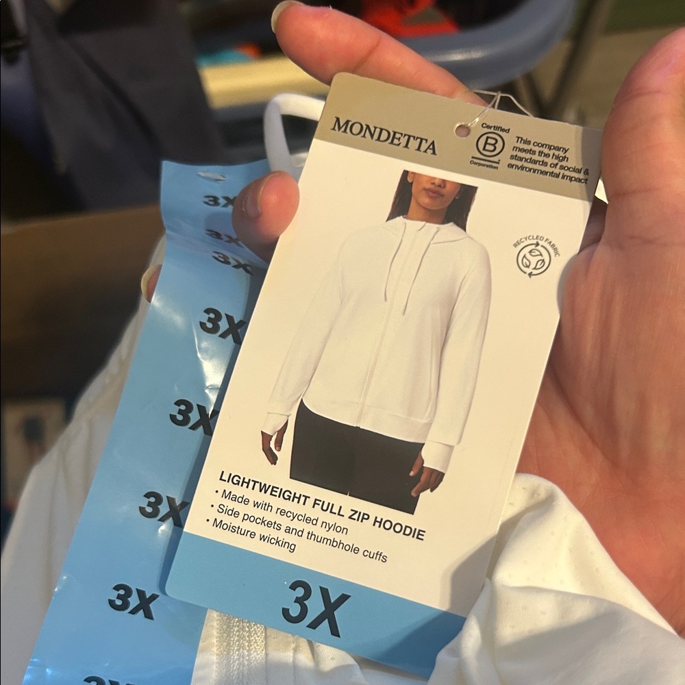 Mondetta Ivory Full Zip Hoodie